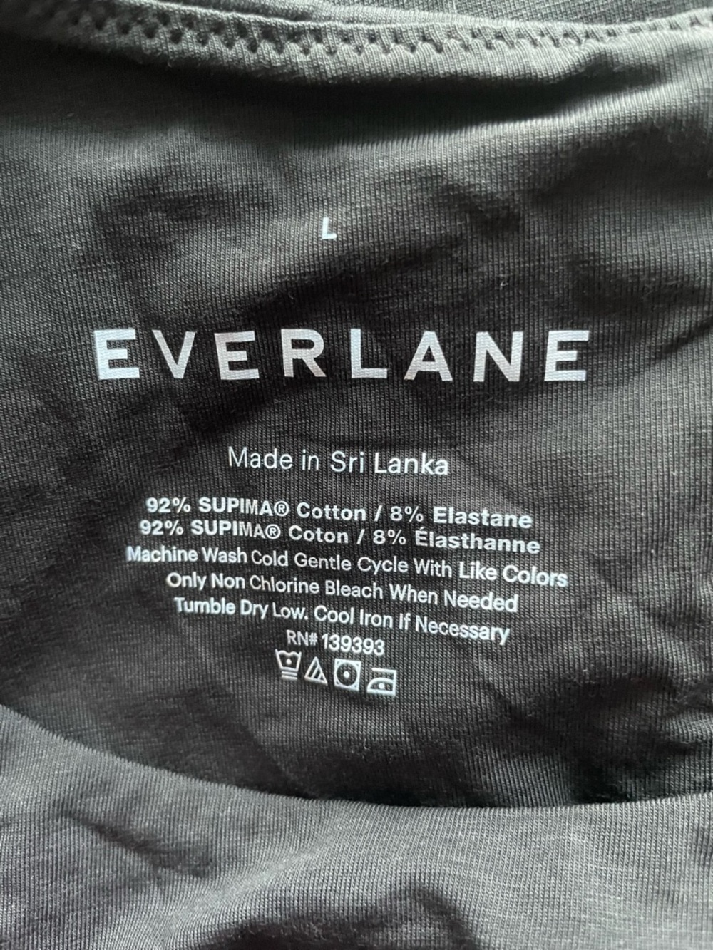 New Everlane Women Black Bodysuit Short Sleeve Size Large - Picture 7 of 7